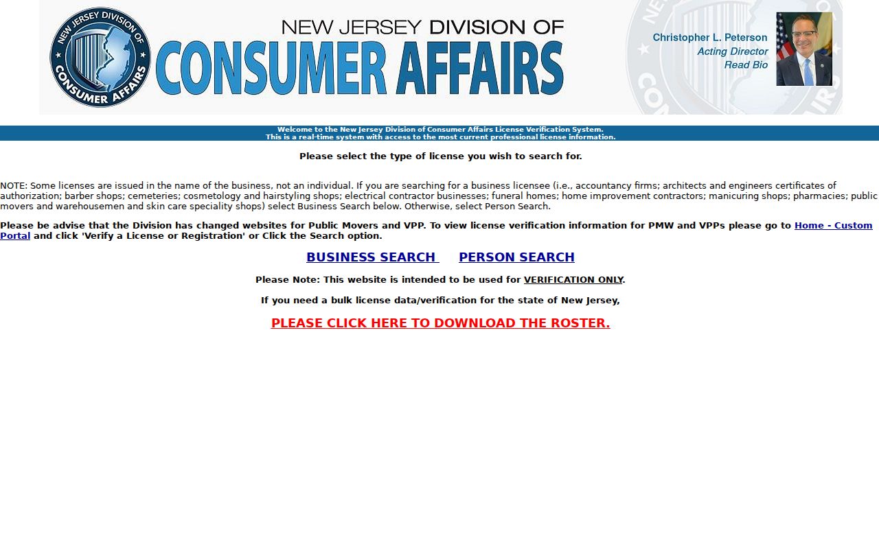 Garfield residents directory New Jersey license verification